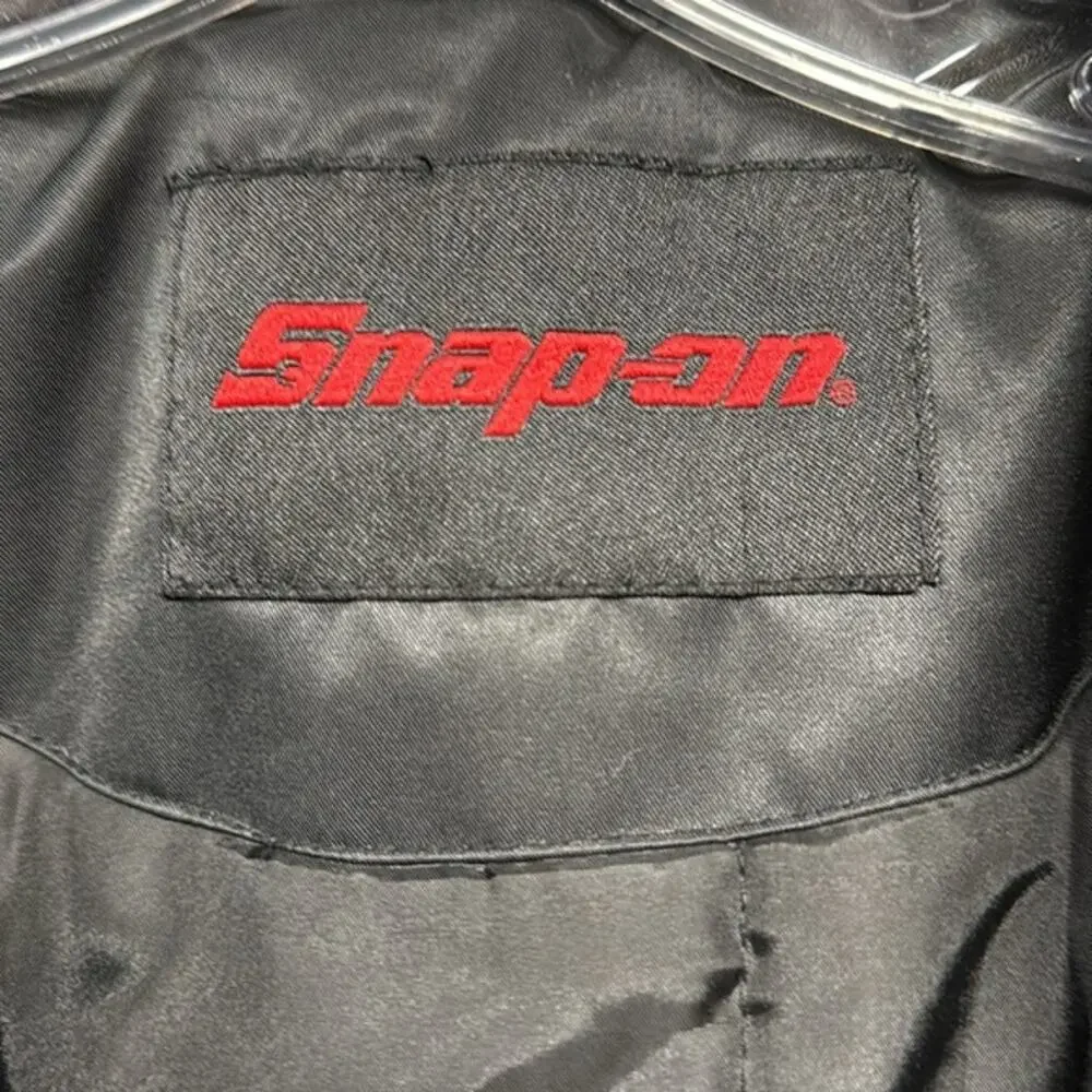 Men's Snap-On Tools Red Black Puffer Winter Utility Work‎ Jacket Coat Size L/ XL